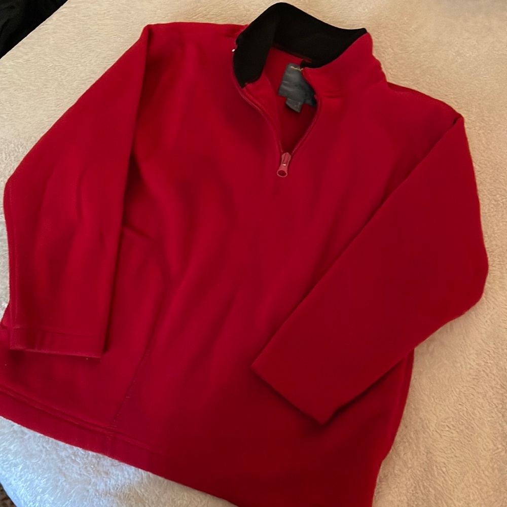 Old Navy red pullover. Size 6-7/small.